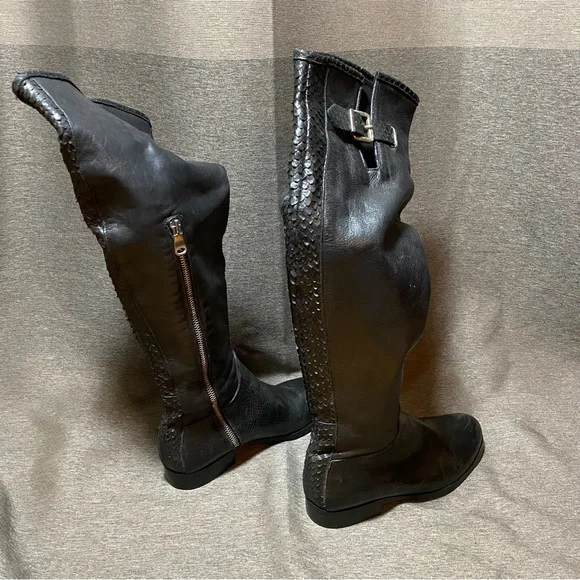 RON WHITE Italian leather over-the-knee boot 🇮🇹 - Picture 5 of 8